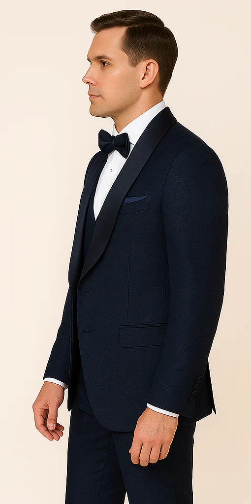 Rossi Man RM1252 – Men's 3-Piece Smoking Style Tuxedo for Elegant Evenings - Image 2