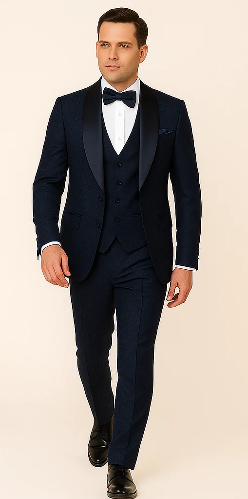 Rossi Man RM1252 – Men's 3-Piece Smoking Style Tuxedo for Elegant Evenings - Image 3