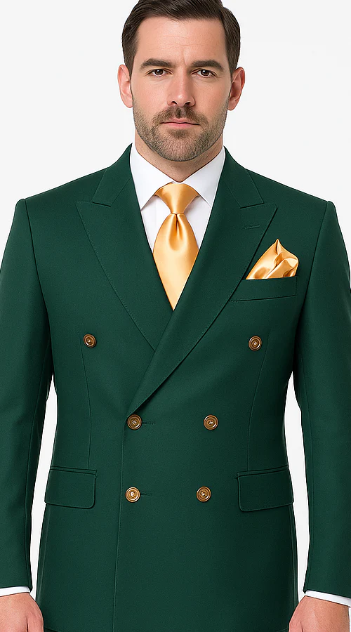 Rossi Man RM1190 – Milano Collection Slim Fit Men’s Suit in Bold Green - Image 5