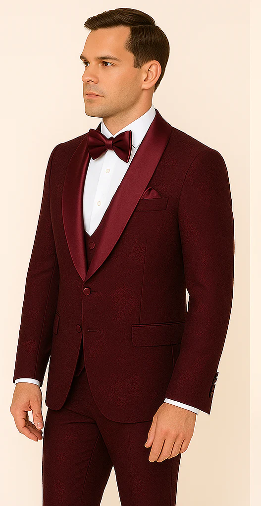 Rossi Man RM1253 – Formal 3-Piece Smoking Style Tuxedo for Men - Image 4