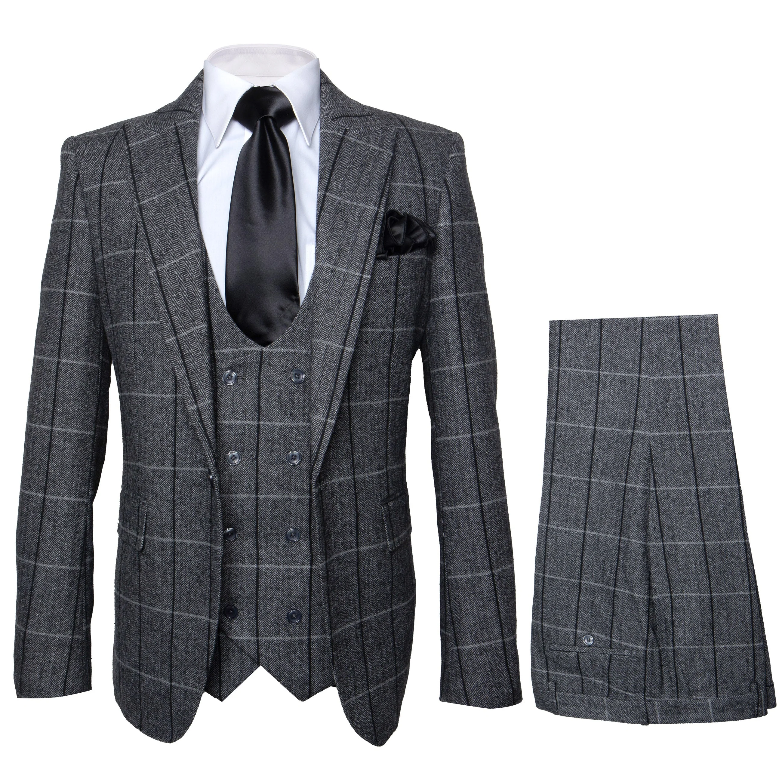 Rossi Man RM1742 – Max Collection Stylish Slim Fit Men’s Suit in Brown