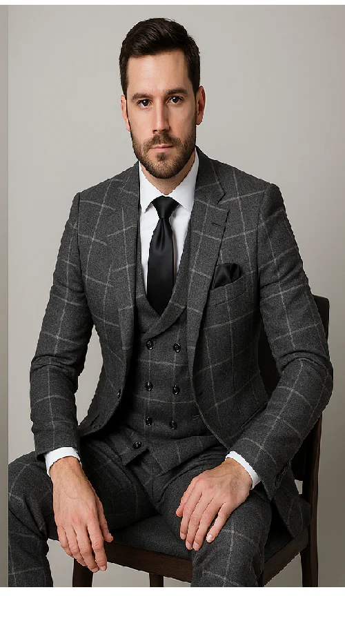 Rossi Man RM1742 – Max Collection Stylish Slim Fit Men’s Suit in Brown - Image 2