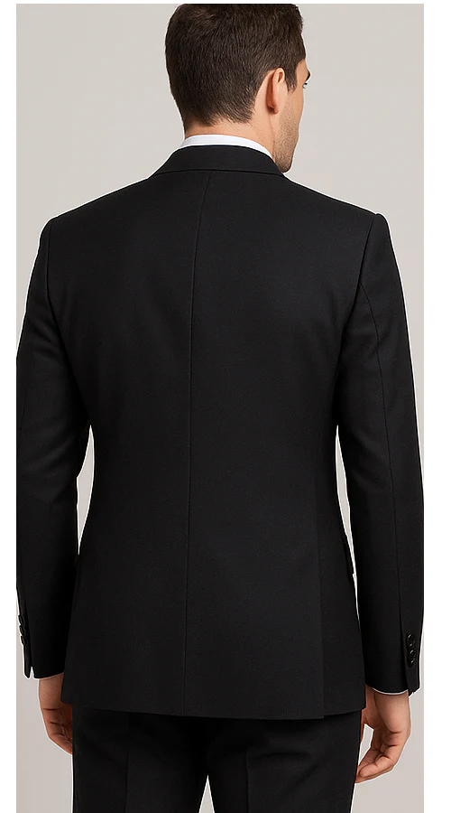 Rossi Man RM2301 – Sam Collection Men’s Slim Fit Formal Suit in Black - Image 2