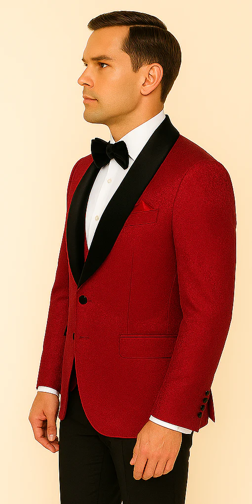 Rossi Man RM1448 – Elegant Smoking Style 3-Piece Tuxedo Set for Men - Image 4