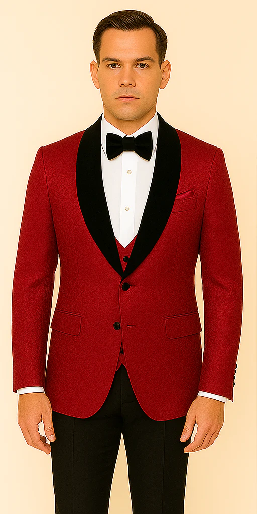 Rossi Man RM1448 – Elegant Smoking Style 3-Piece Tuxedo Set for Men - Image 5