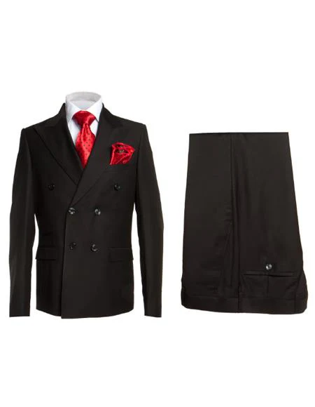 Rossiman Men’s Formal Black Slim Fit Suit – 3-Piece with Stylish Vest & Trousers - Image 9
