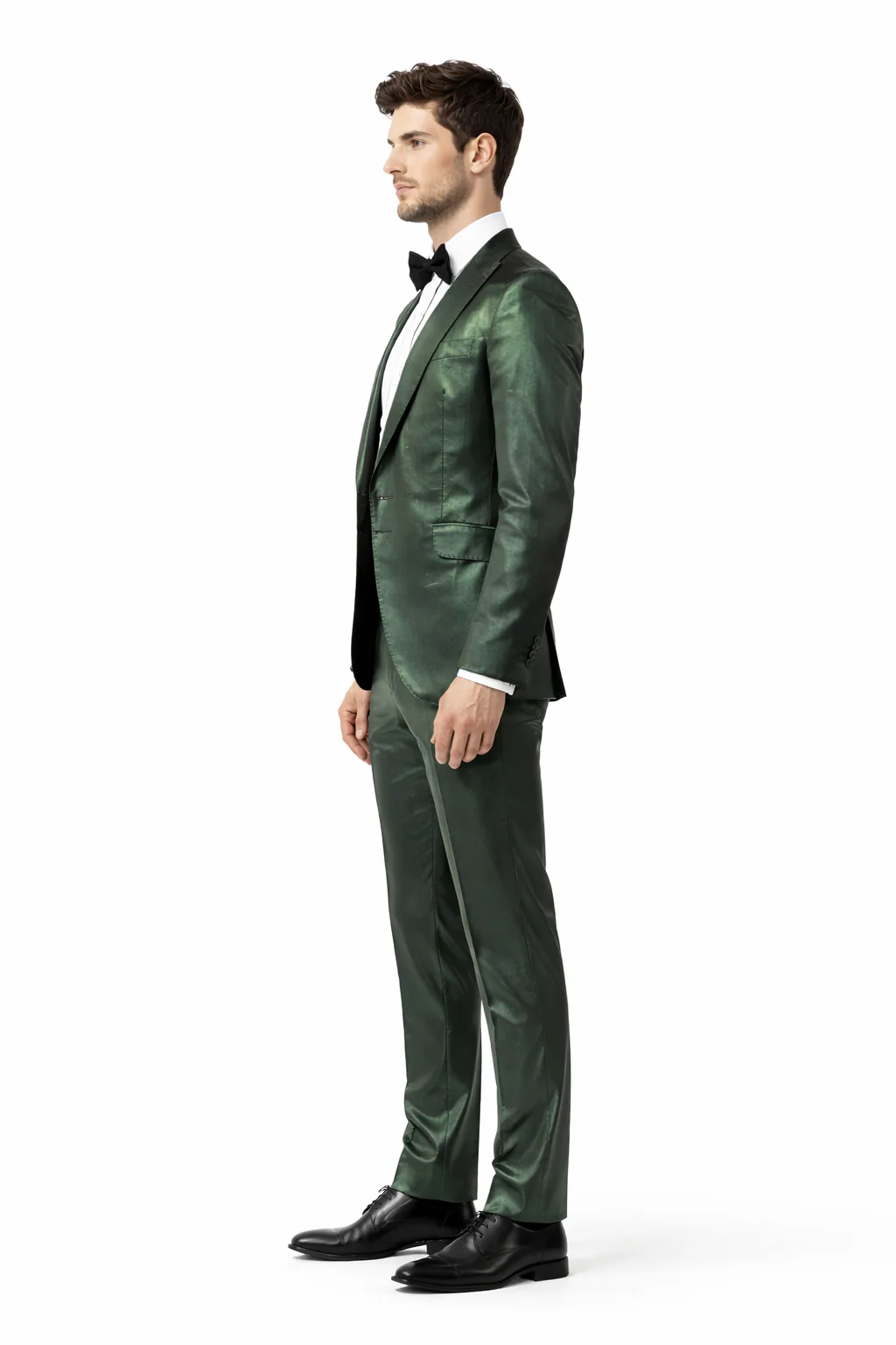 Rossiman Suit - Sateen Suit - Green Shiny Suit - Image 3