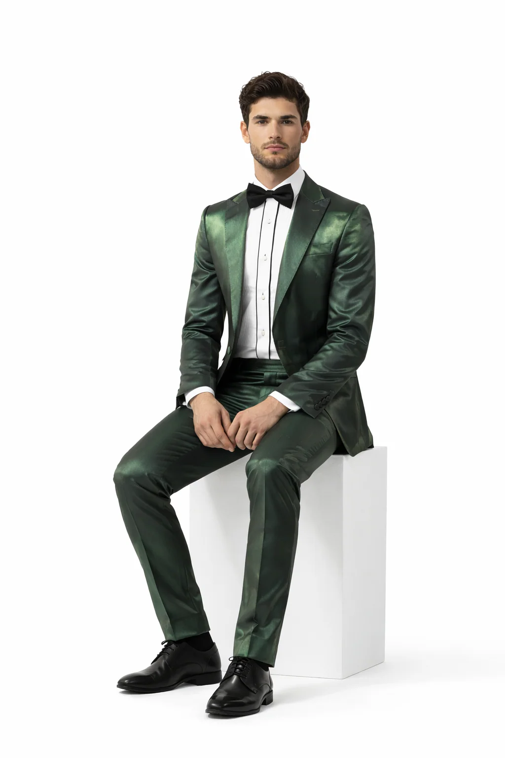 Rossiman Suit - Sateen Suit - Green Shiny Suit - Image 4