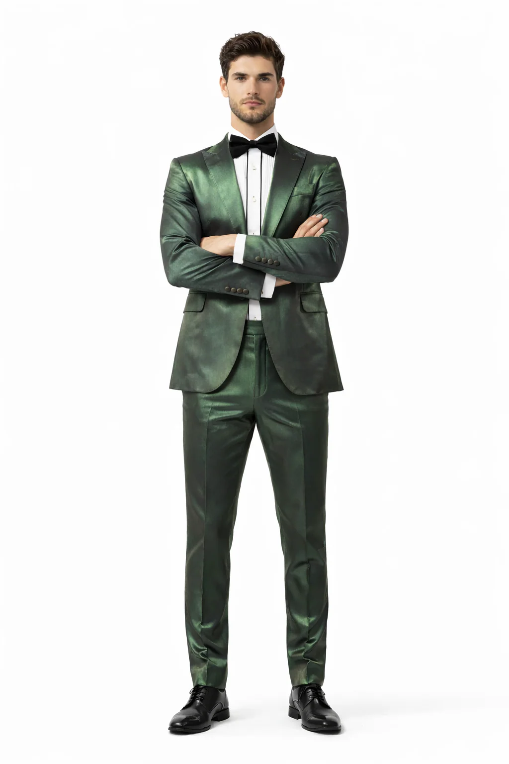 Rossiman Suit - Sateen Suit - Green Shiny Suit - Image 5