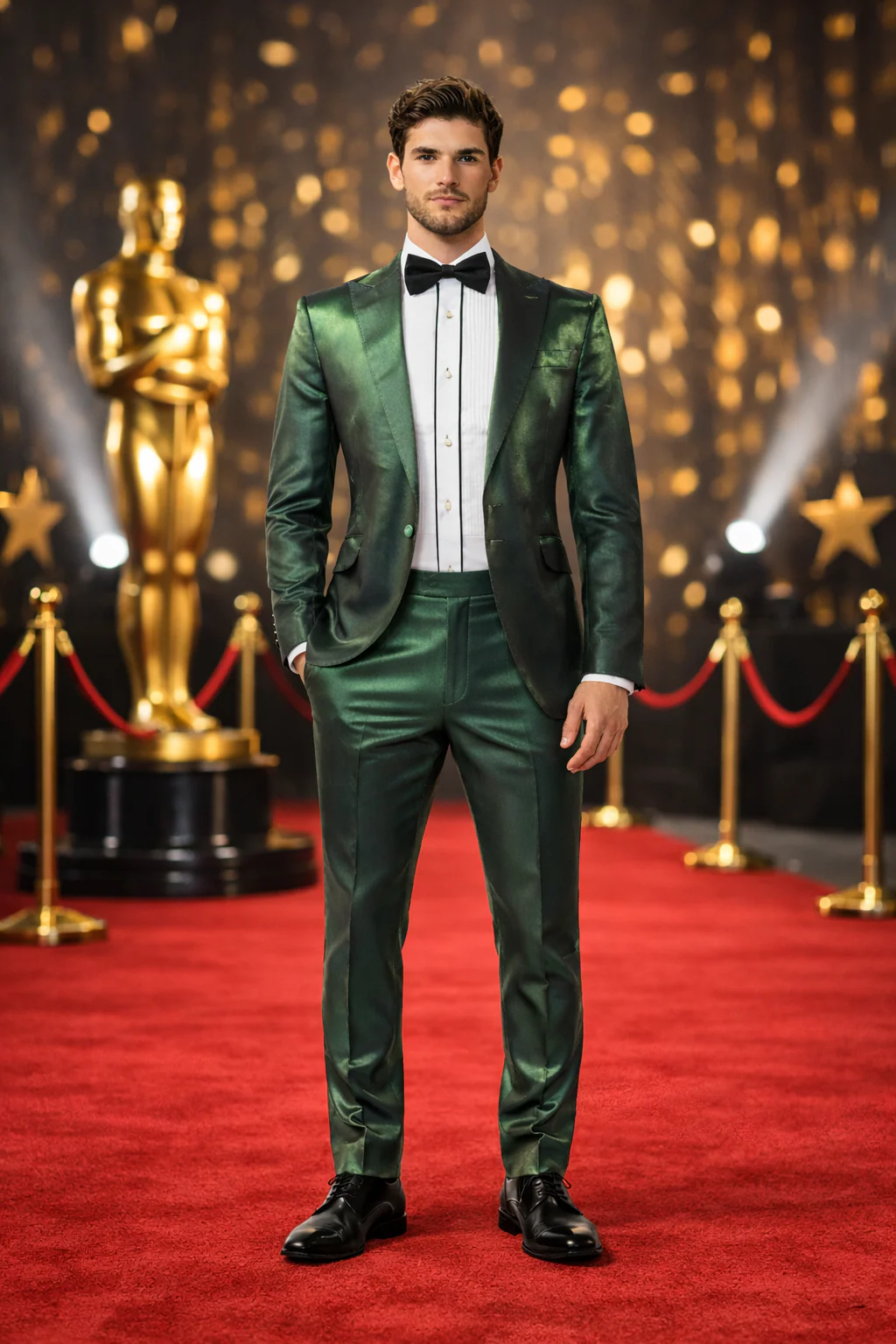 Rossiman Suit - Sateen Suit - Green Shiny Suit - Image 6