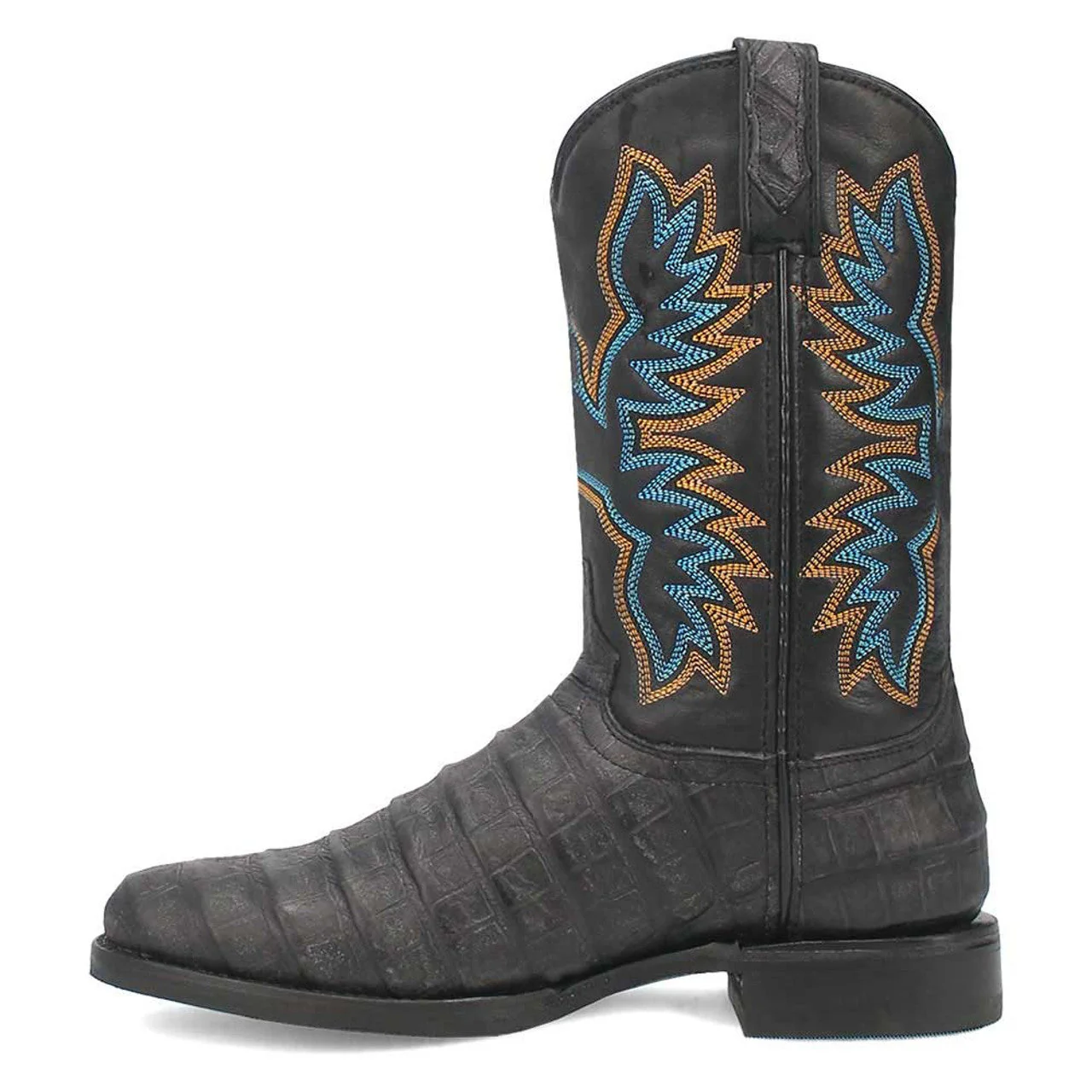 Dingo Round Toe Black Leather Boots - Image 6