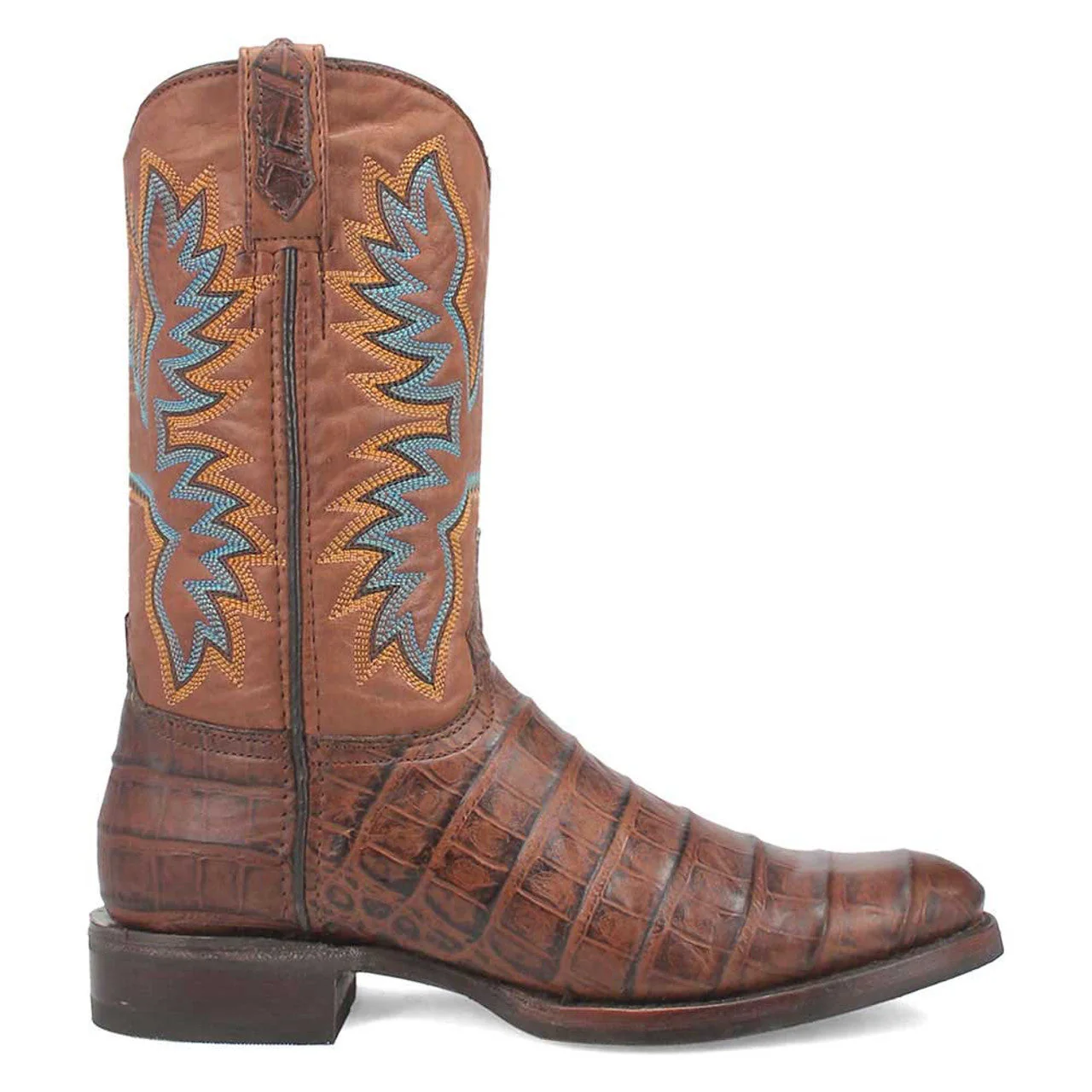 Dingo Round Toe Brown Leather Boots - Image 2