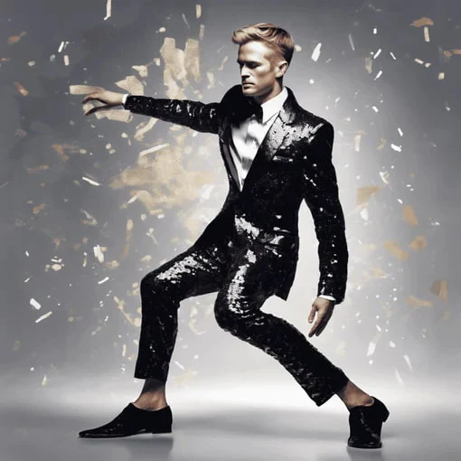 Sequin Tuxedo Suit - Sequin Pants - Image 11