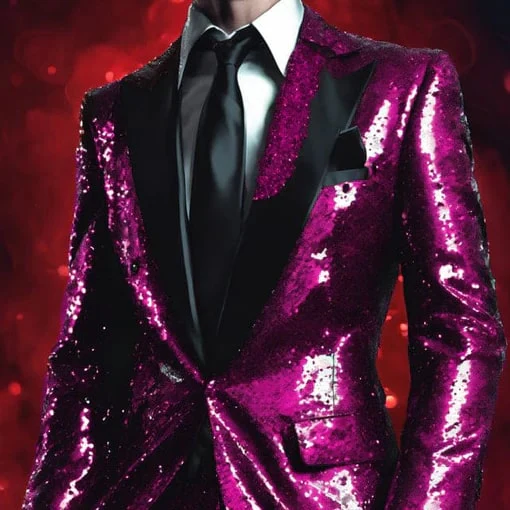 Sequin Tuxedo Suit - Sequin Pants - Image 9
