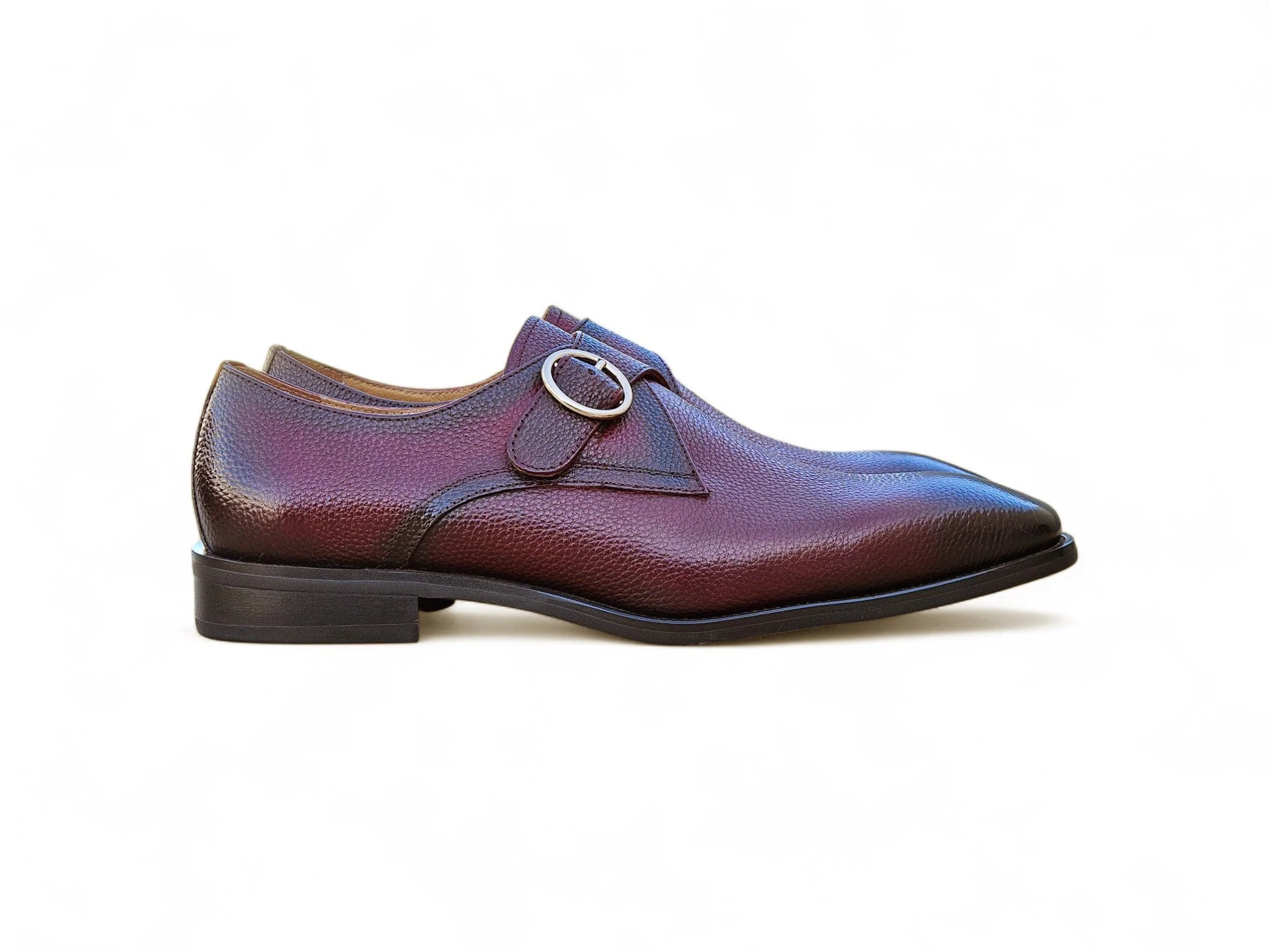 Single Monk Strap Plain Toe Shoes - Image 11