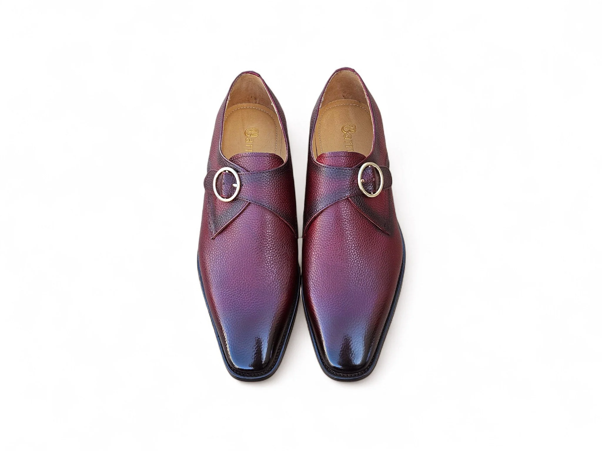 Single Monk Strap Plain Toe Shoes - Image 12