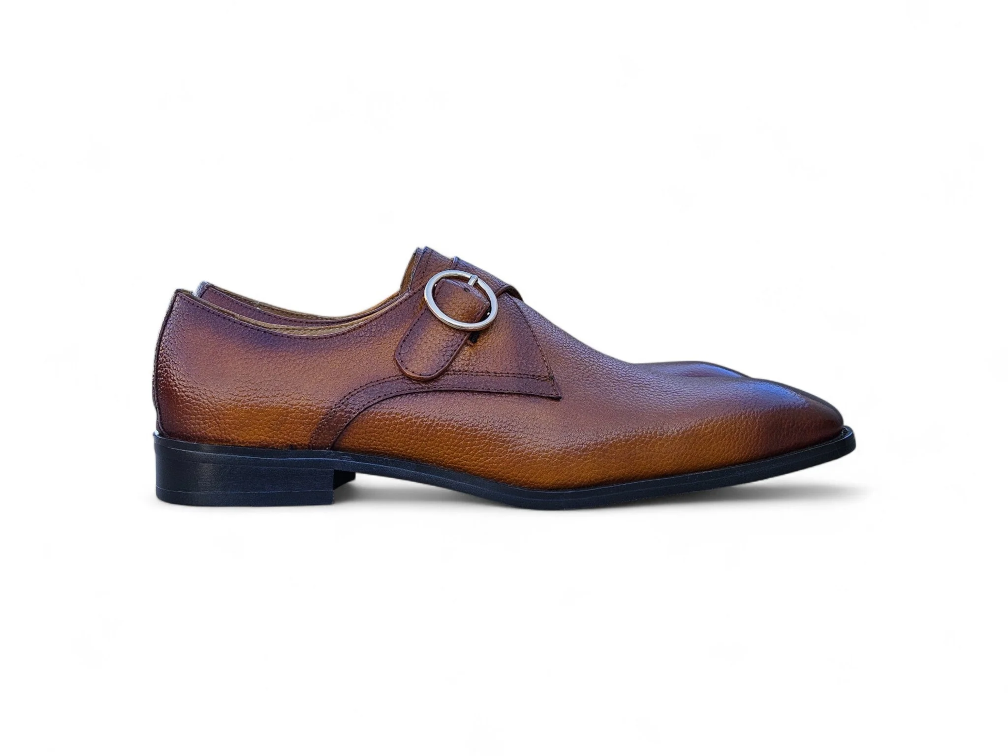 Single Monk Strap Plain Toe Shoes - Image 15
