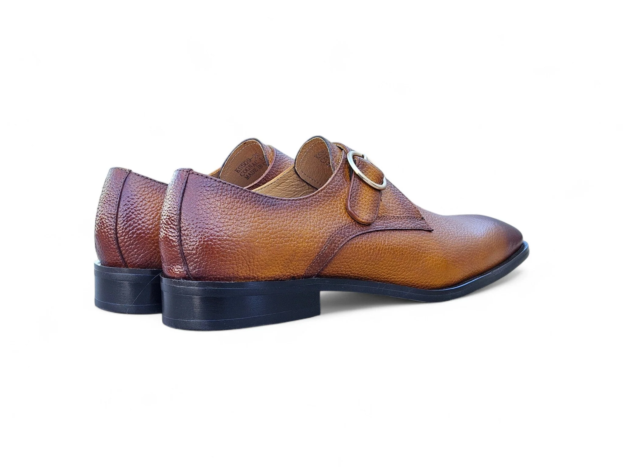 Single Monk Strap Plain Toe Shoes - Image 16