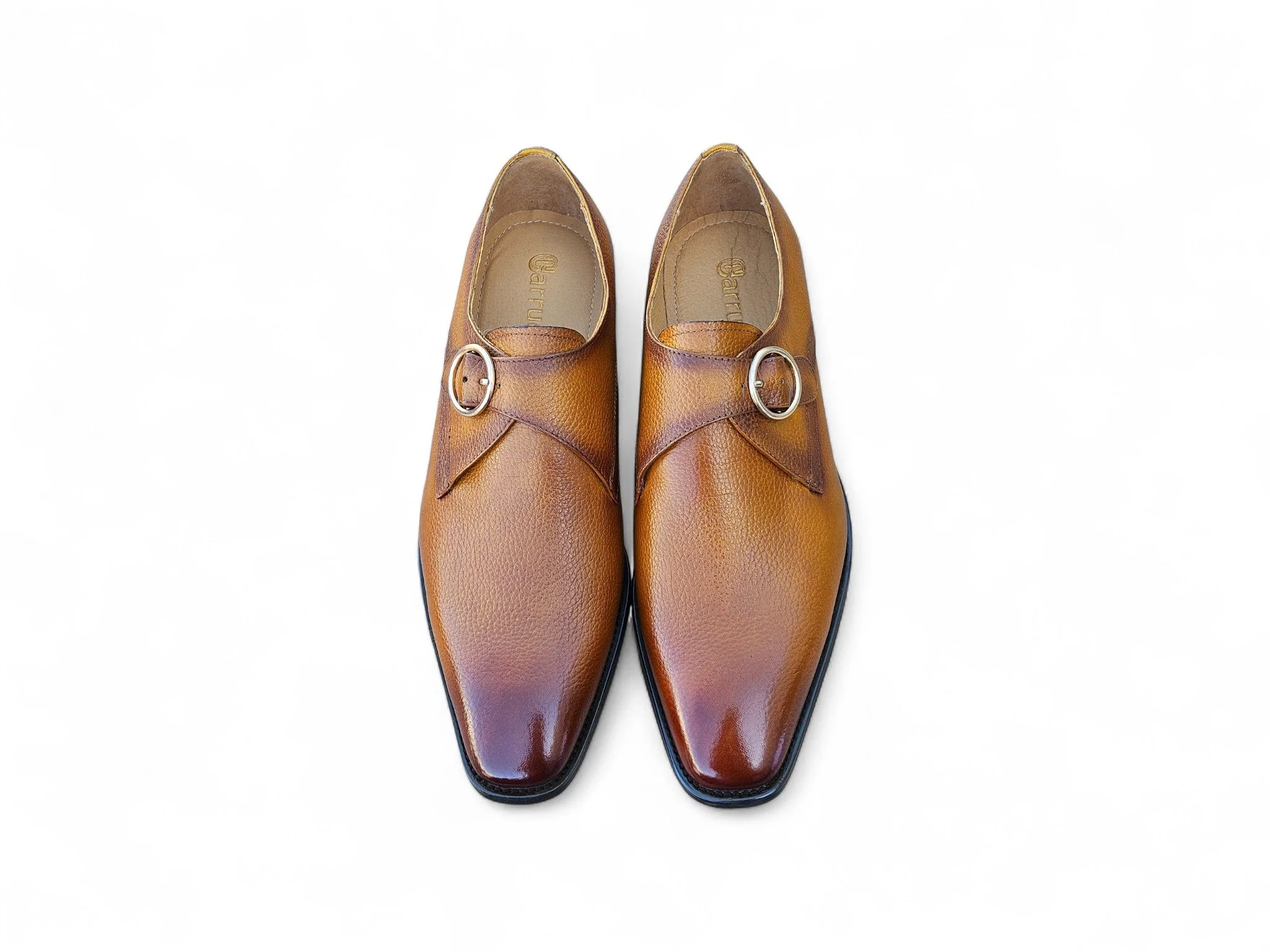 Single Monk Strap Plain Toe Shoes - Image 17
