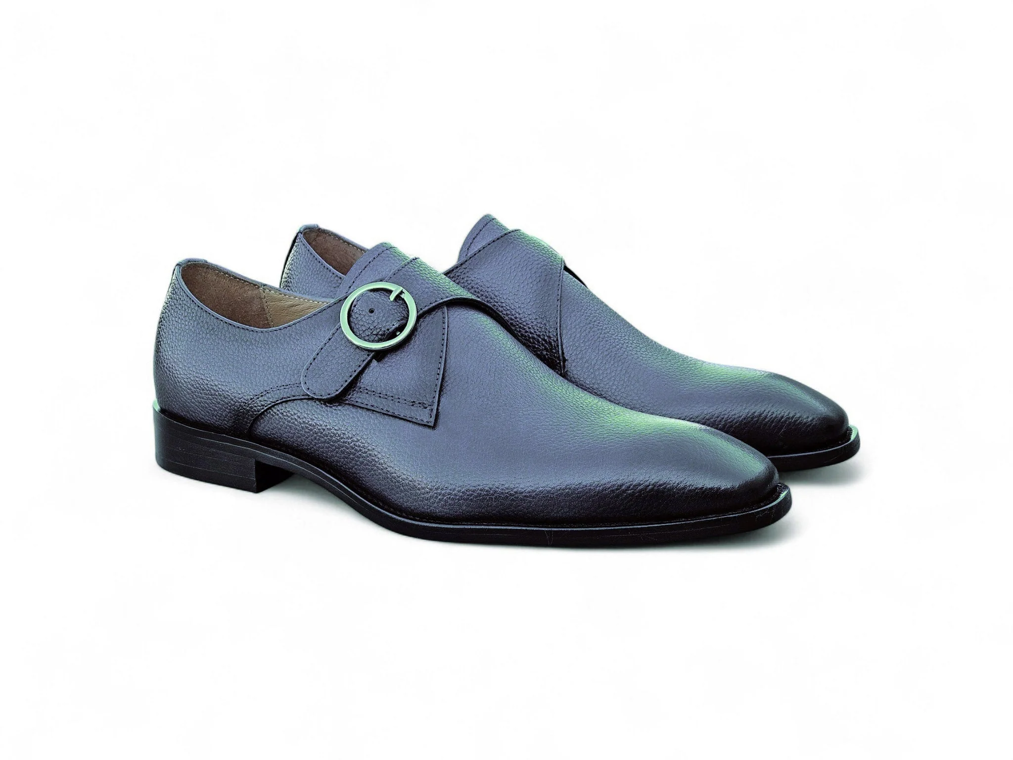 Single Monk Strap Plain Toe Shoes - Image 18