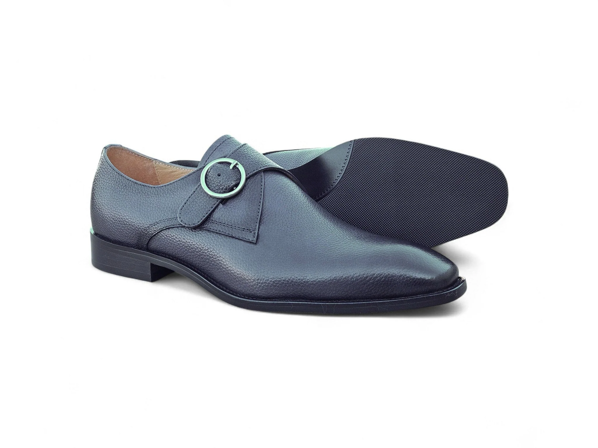 Single Monk Strap Plain Toe Shoes - Image 19