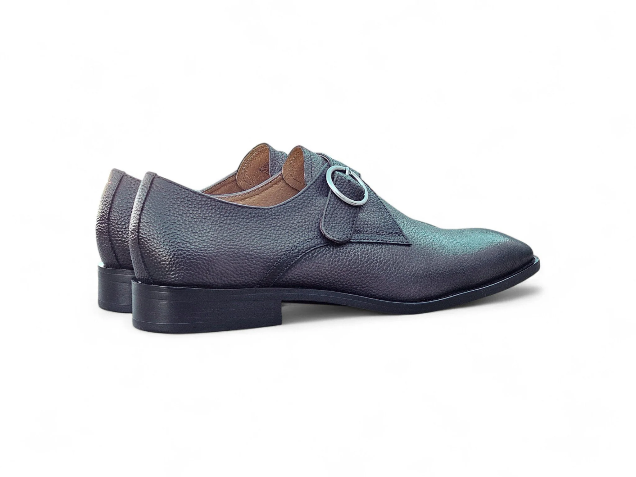 Single Monk Strap Plain Toe Shoes - Image 20