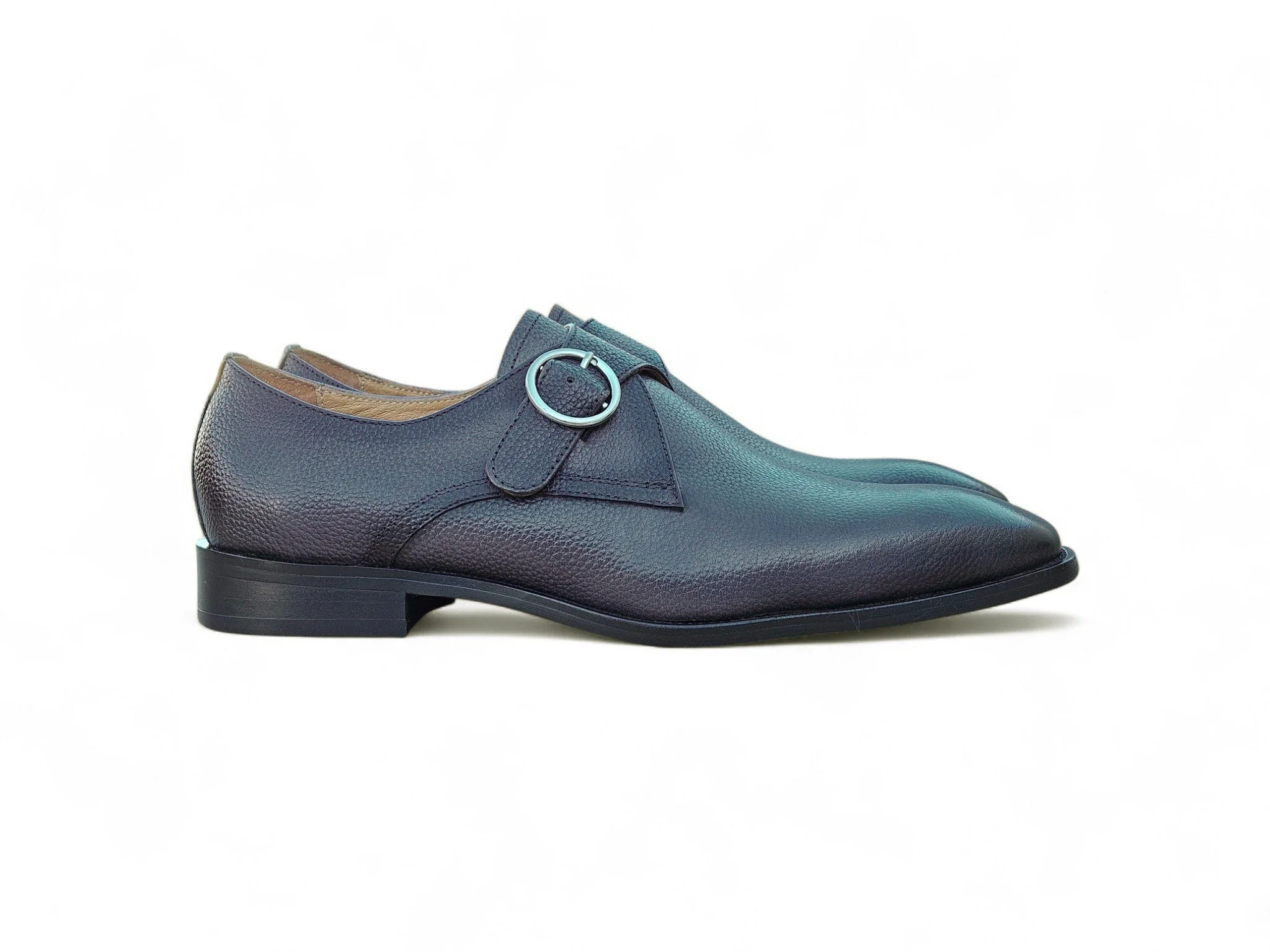 Single Monk Strap Plain Toe Shoes - Image 21