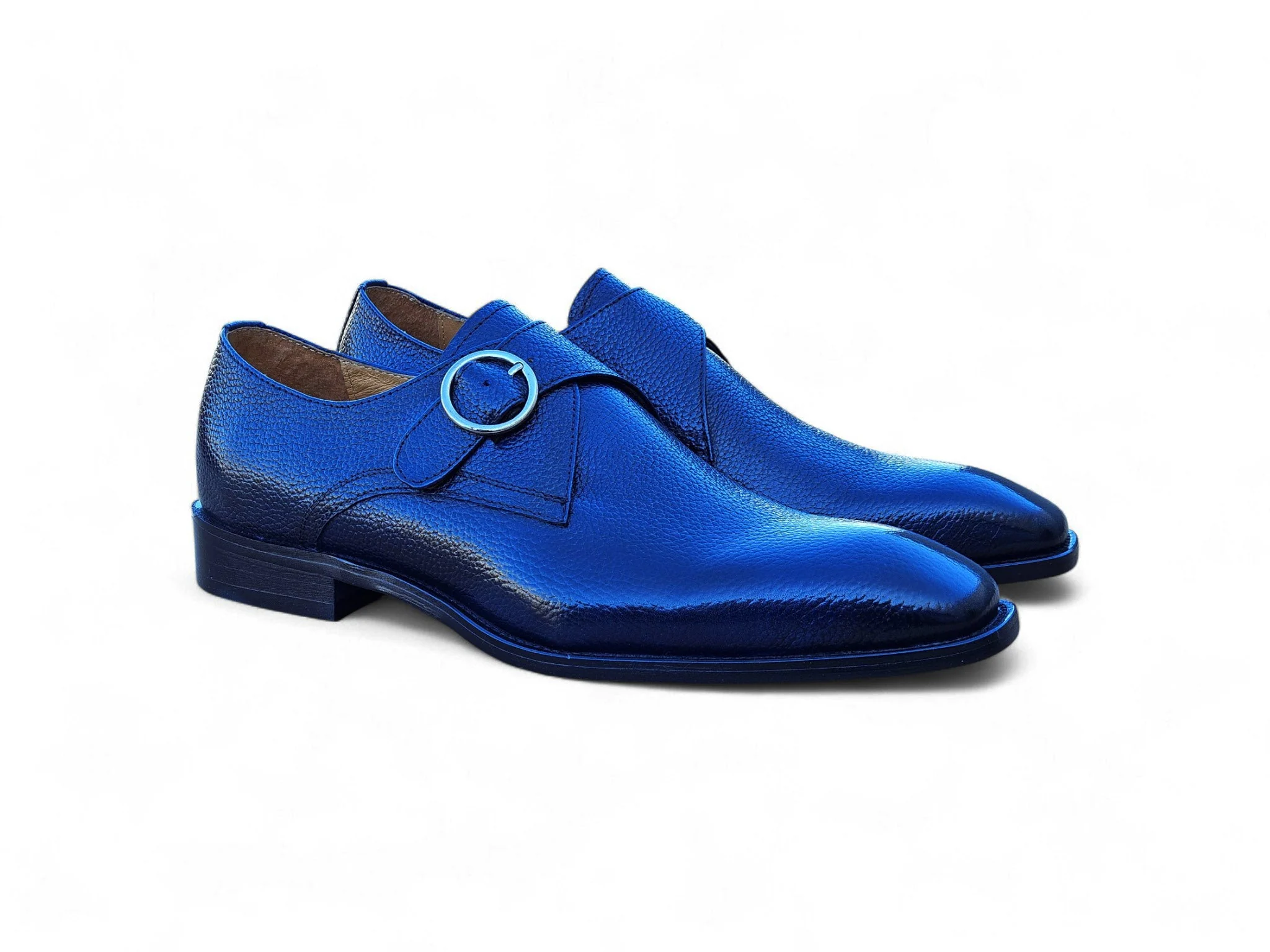 Single Monk Strap Plain Toe Shoes - Image 23