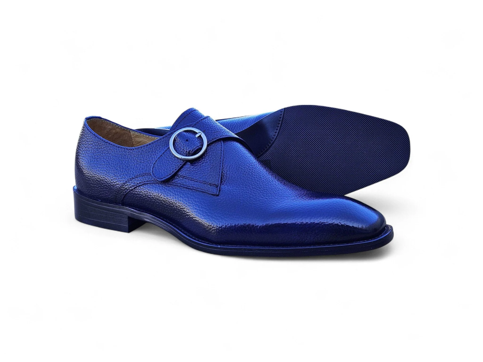 Single Monk Strap Plain Toe Shoes - Image 24