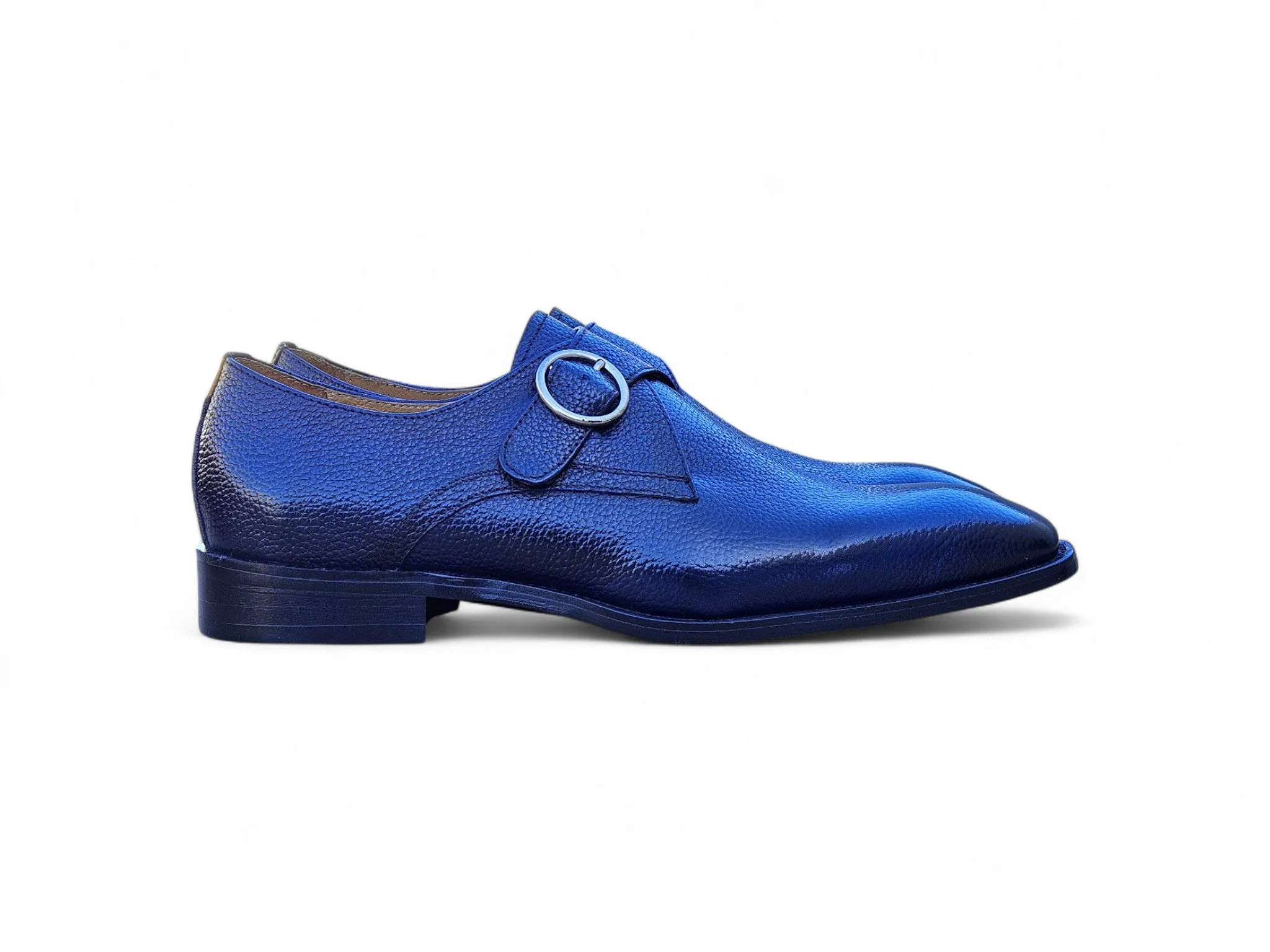 Single Monk Strap Plain Toe Shoes - Image 26