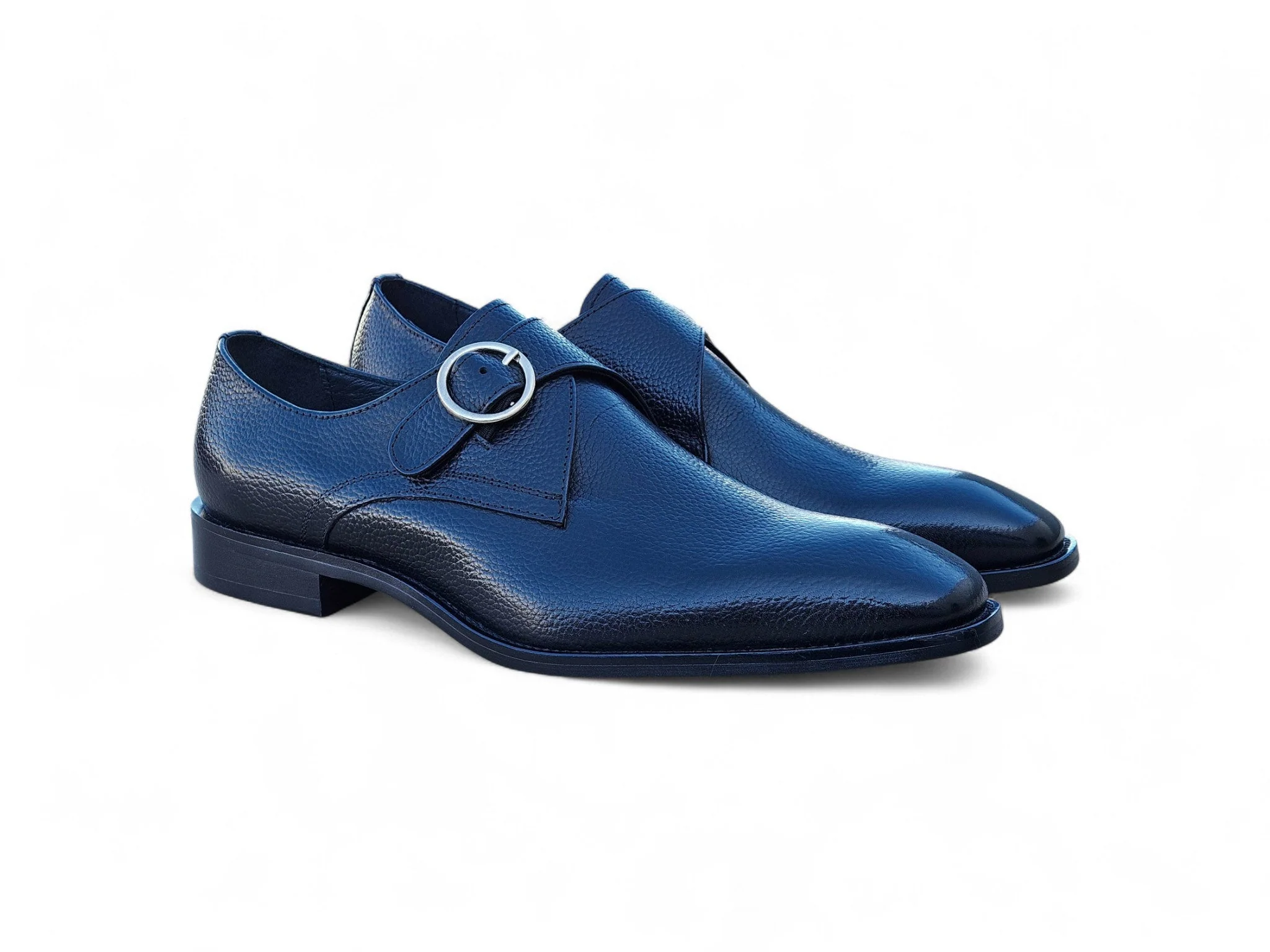 Single Monk Strap Plain Toe Shoes - Image 5