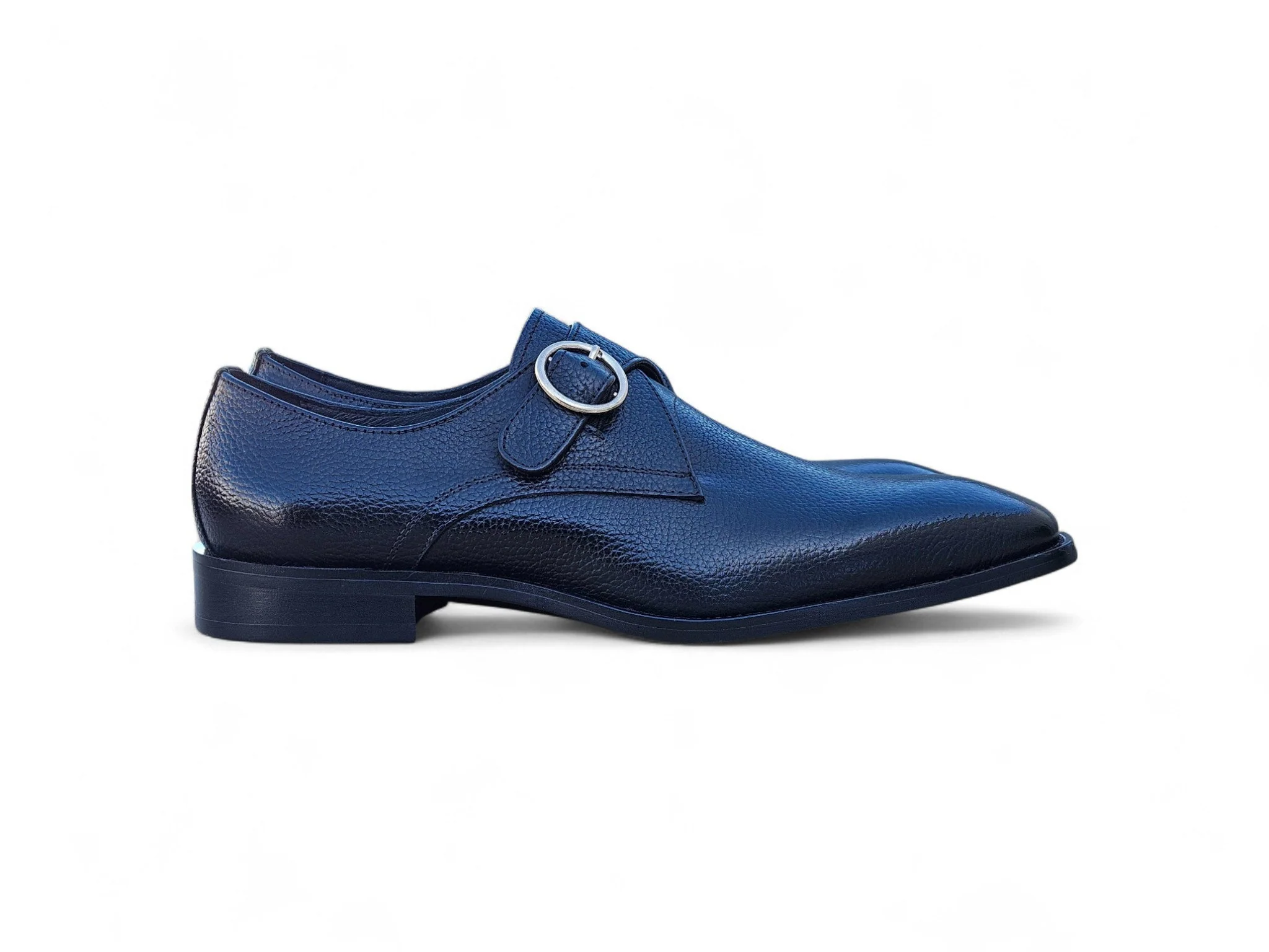 Single Monk Strap Plain Toe Shoes - Image 7