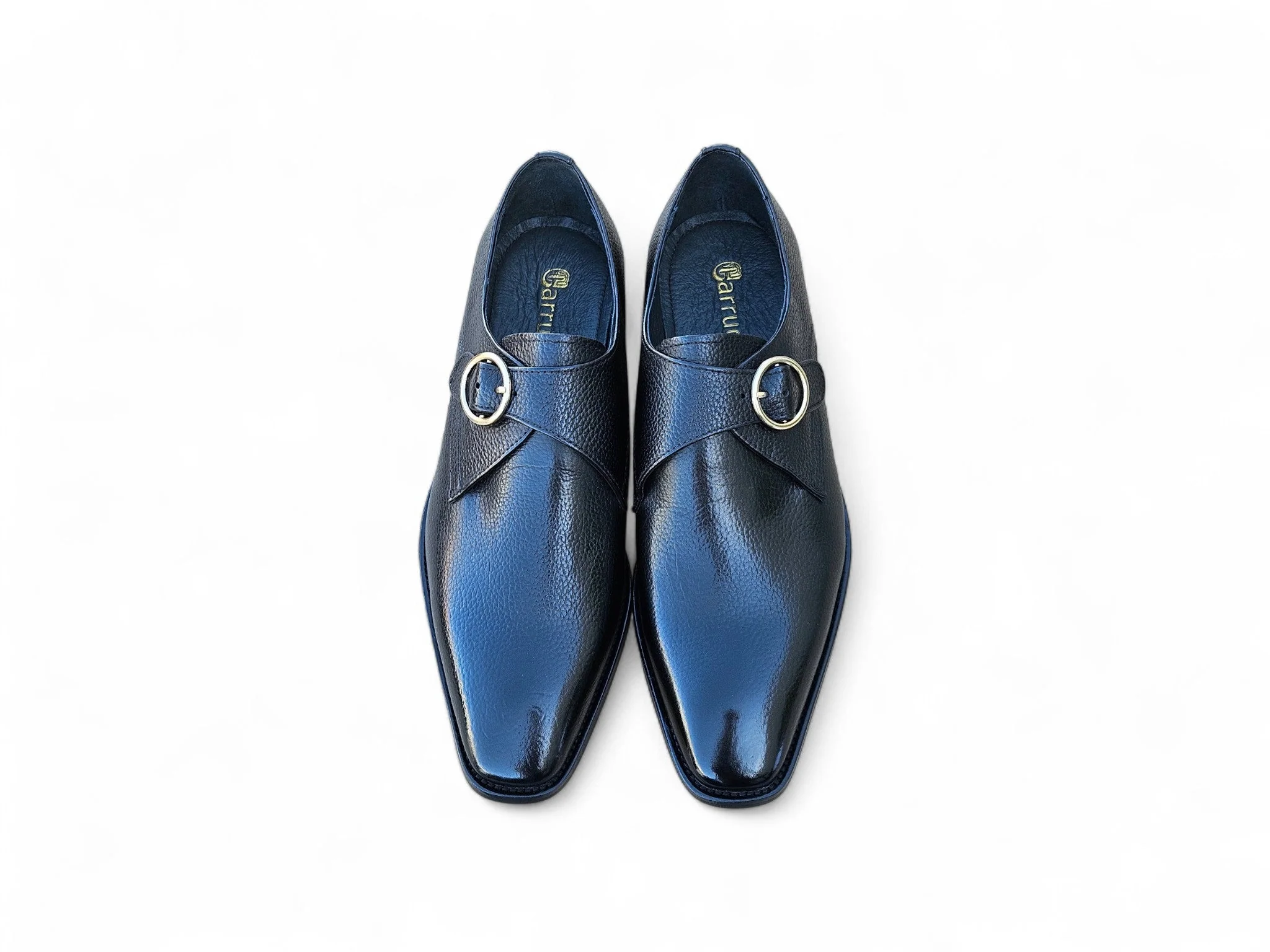 Single Monk Strap Plain Toe Shoes - Image 8
