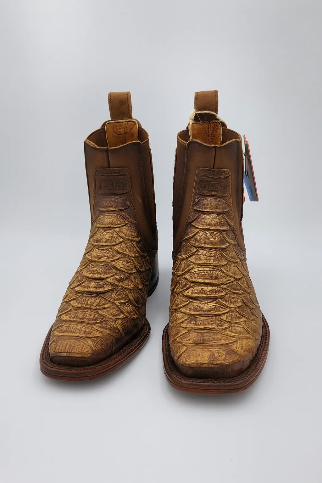 Square Toe Ankle Boots Python Print Oryx - Image 8