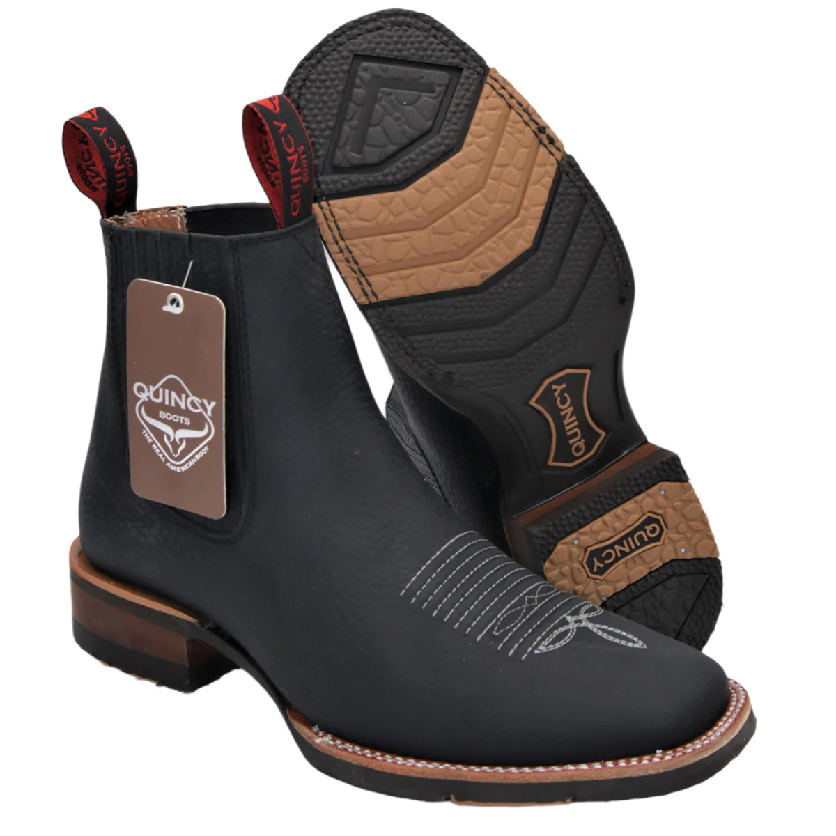 Mens Square Toe Ankle Boots - Image 3