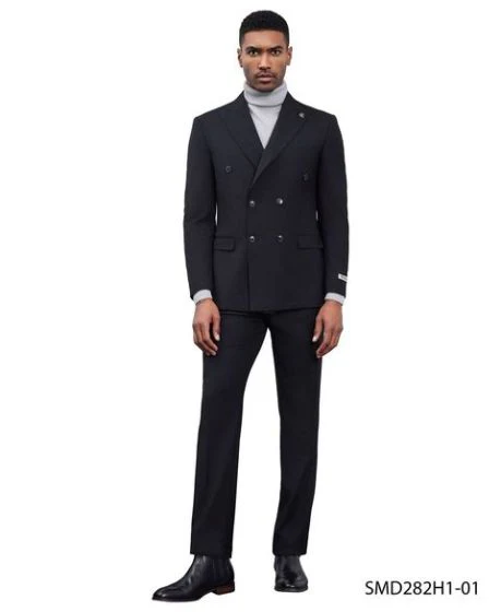 Stacy Adams Men's 2 Piece Executive Suit - Double Breasted - Image 8