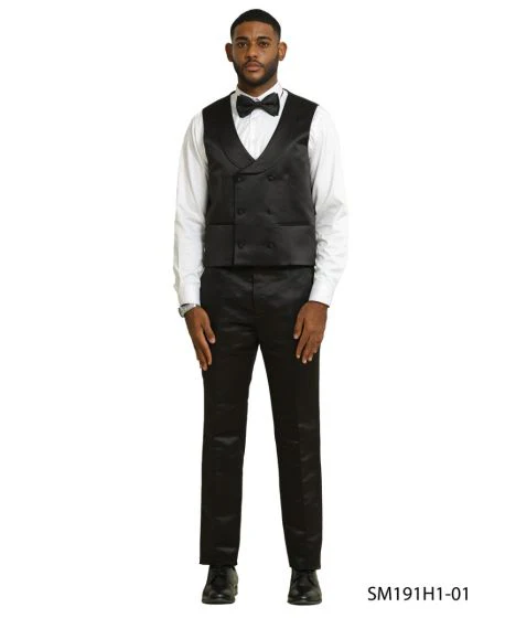 Stacy Adams Men's 3 Piece Hybrid Fit Suit - Floral Satin - Image 3