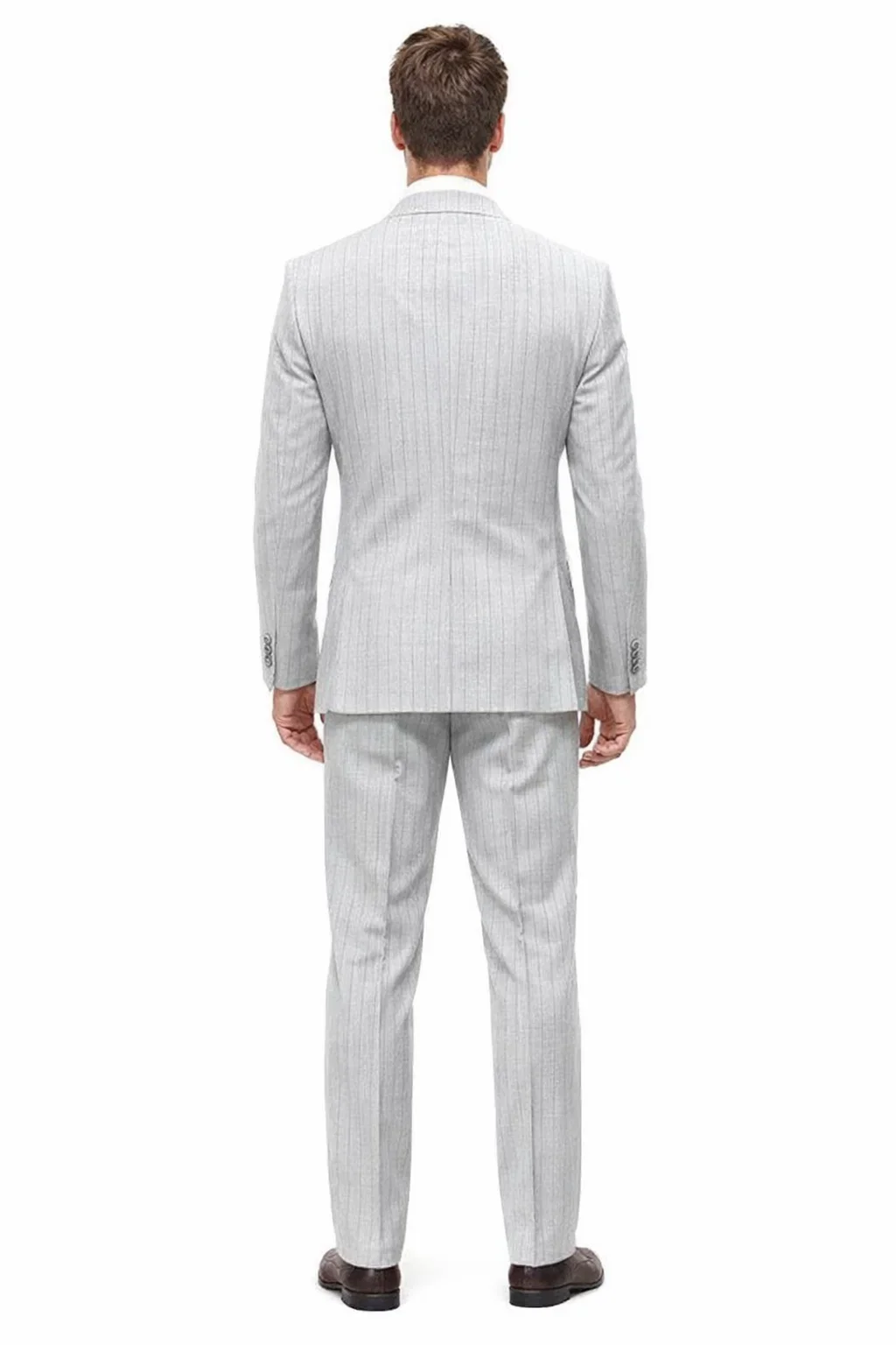 Statement Men’s 2-Piece 100% Wool Double Breasted Pinstripe Suit - Image 4