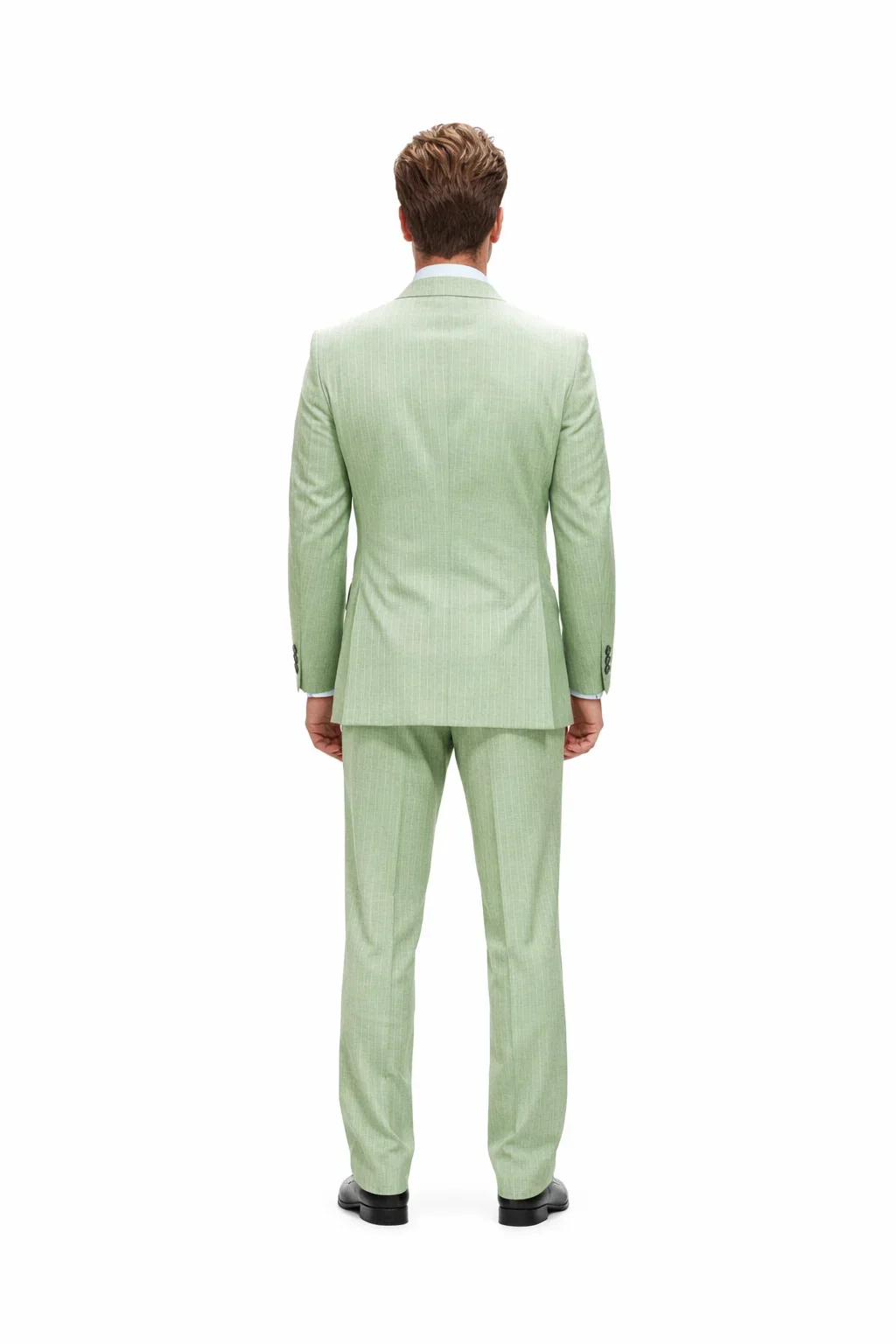 Statement Men’s 2-Piece 100% Wool Double Breasted Pinstripe Suit - Image 6