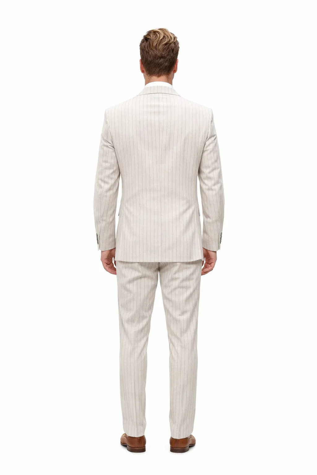 Statement Men’s 2-Piece 100% Wool Double Breasted Pinstripe Suit - Image 8