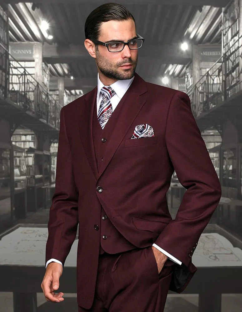 Statement Suit - Statement Italy Suit - Wool Suit- Statement Men's 100% Wool 3 Piece Suit - Tailored Fit - Image 6