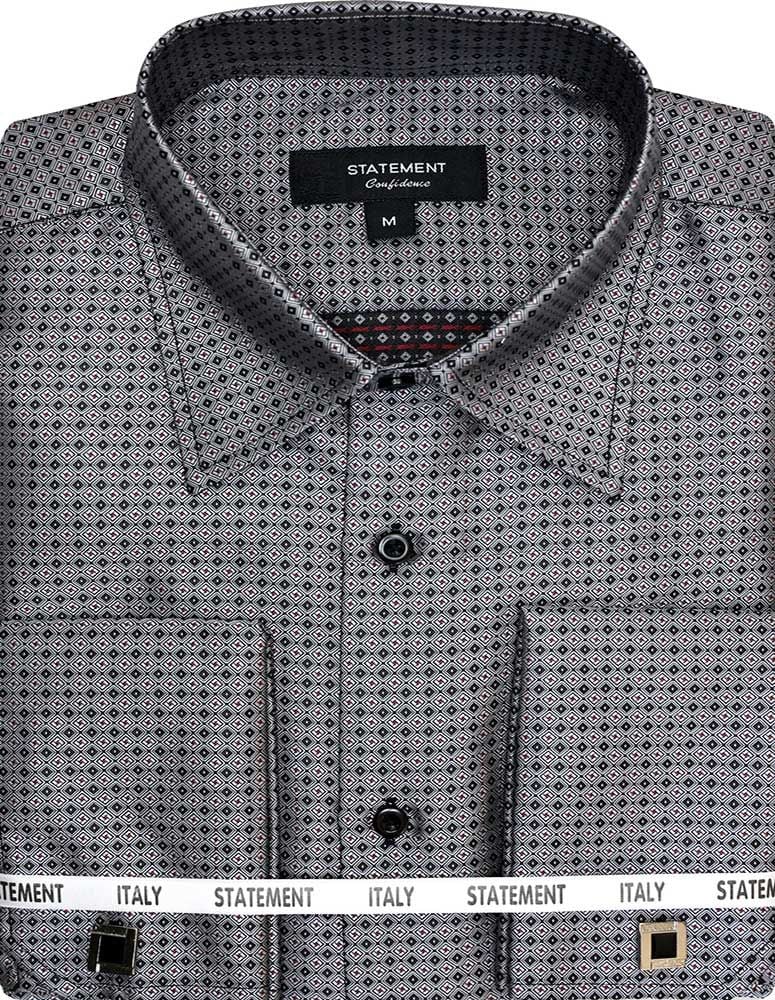 Statement Men's Long Sleeve Woven Shirt – Diverse Patterned Designs - Image 10