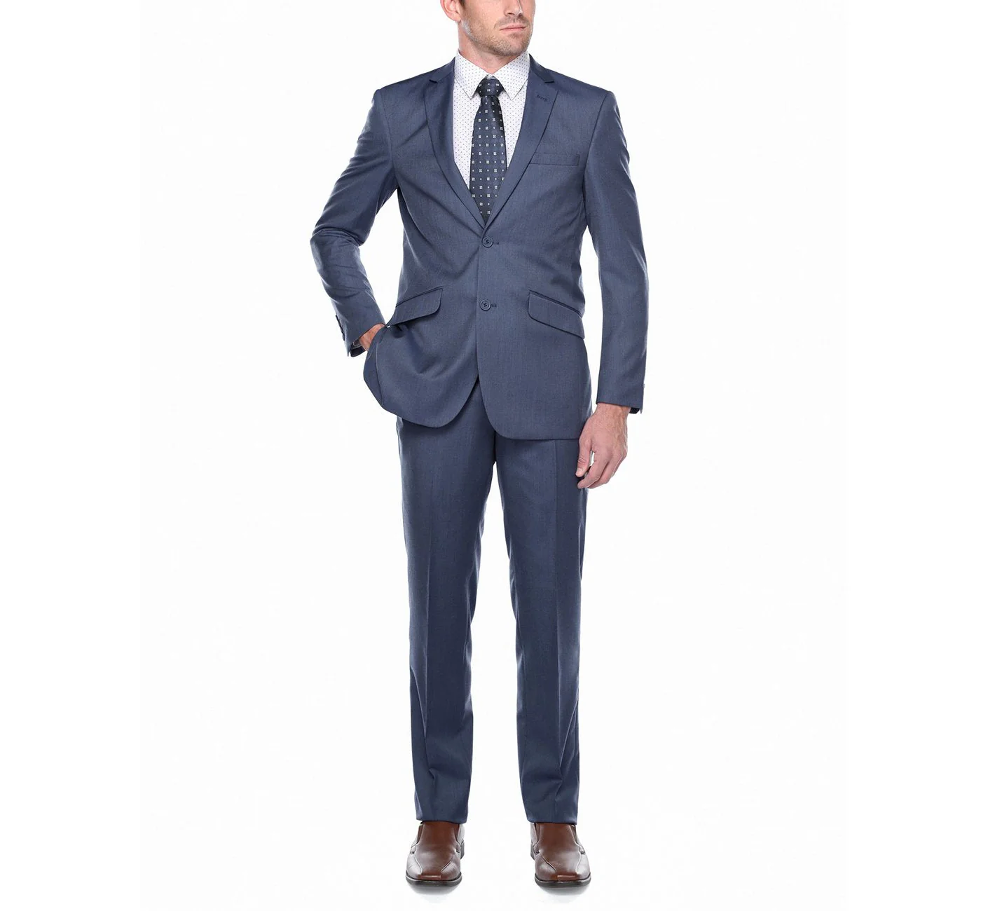203-19 Men's 2-Piece Slim Fit Single Breasted Notch Lapel Suit - Image 2