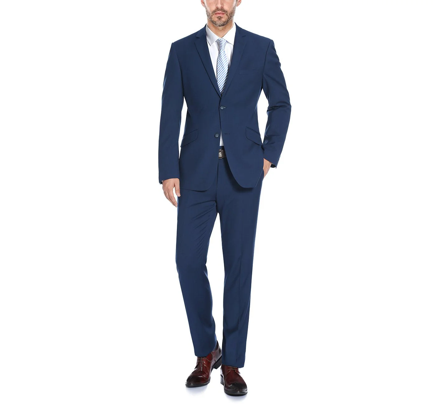 2110-19 Men's Slim Fit Solid Stretch 2-Piece Suit - Image 2
