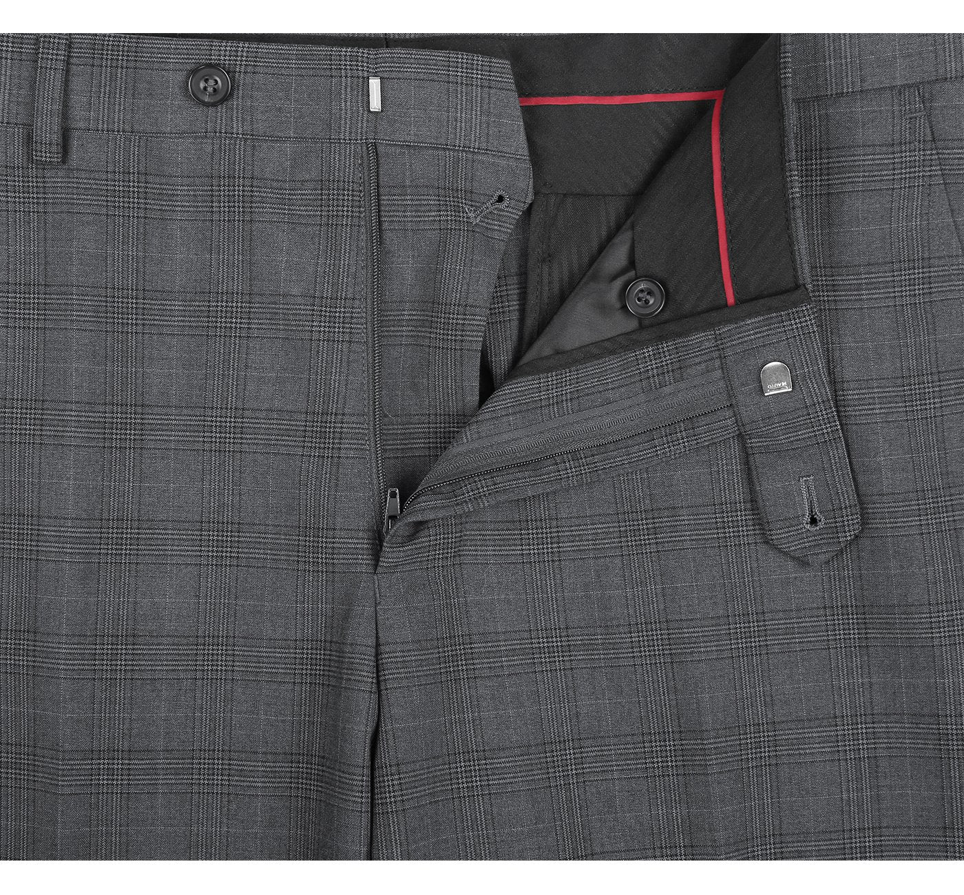 278-1 Men's 3-Piece Classic Fit Single Breasted Windowpane Suit - Image 8