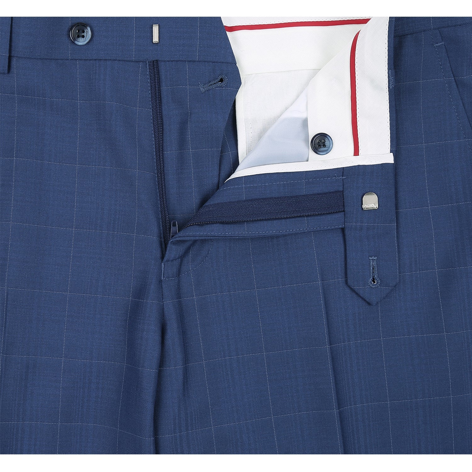 291-20 Men's Slim Fit 2-Piece Single Breasted Check Dress Suit - Image 10