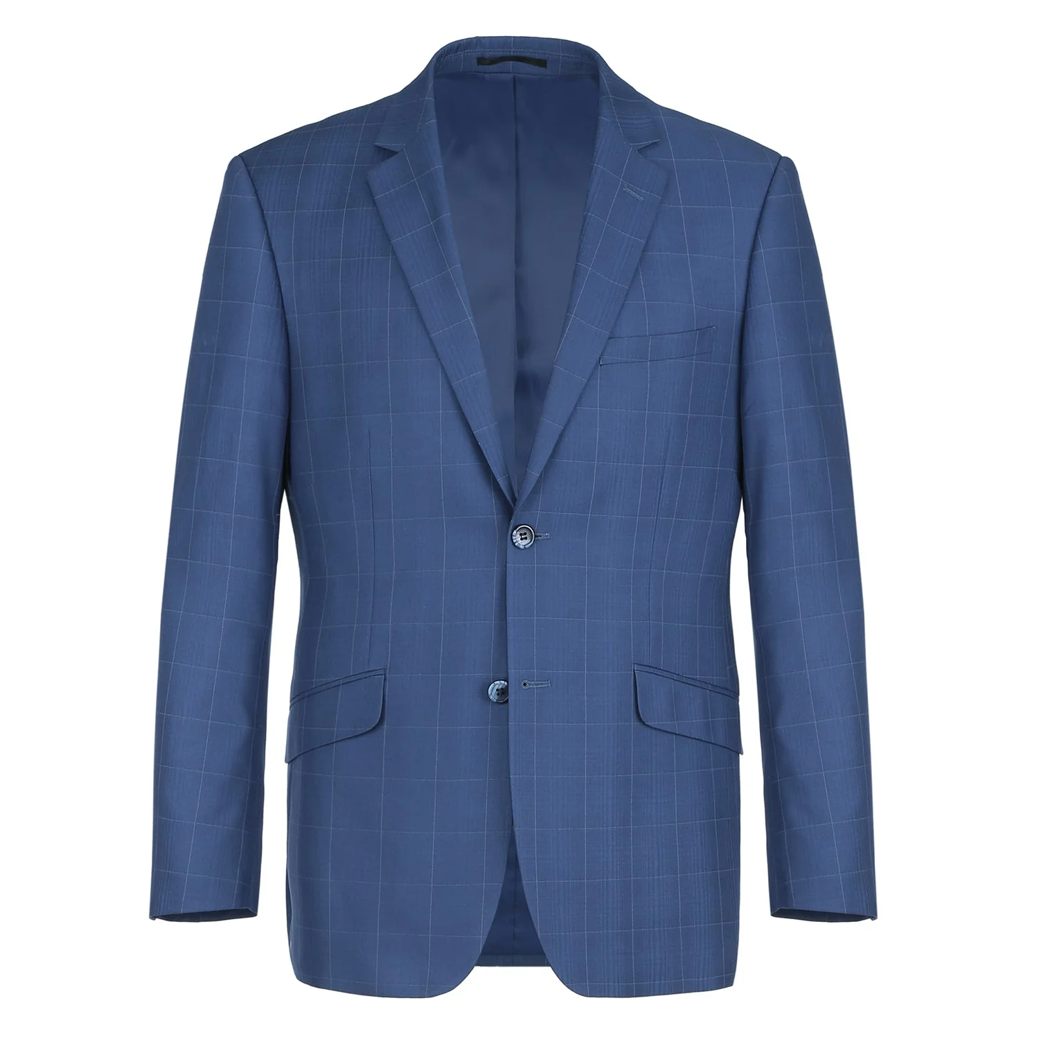 291-20 Men's Slim Fit 2-Piece Single Breasted Check Dress Suit - Image 2