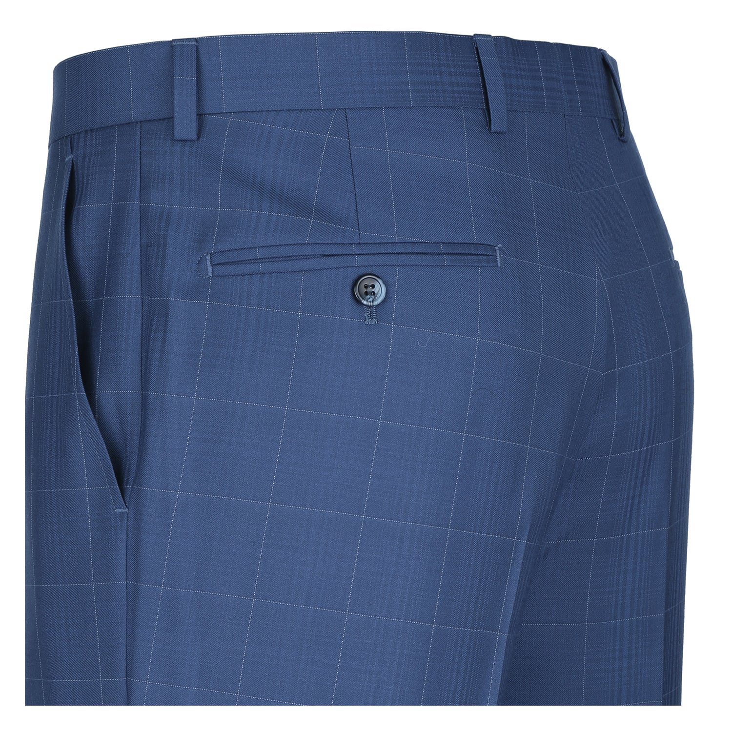 291-20 Men's Slim Fit 2-Piece Single Breasted Check Dress Suit - Image 9