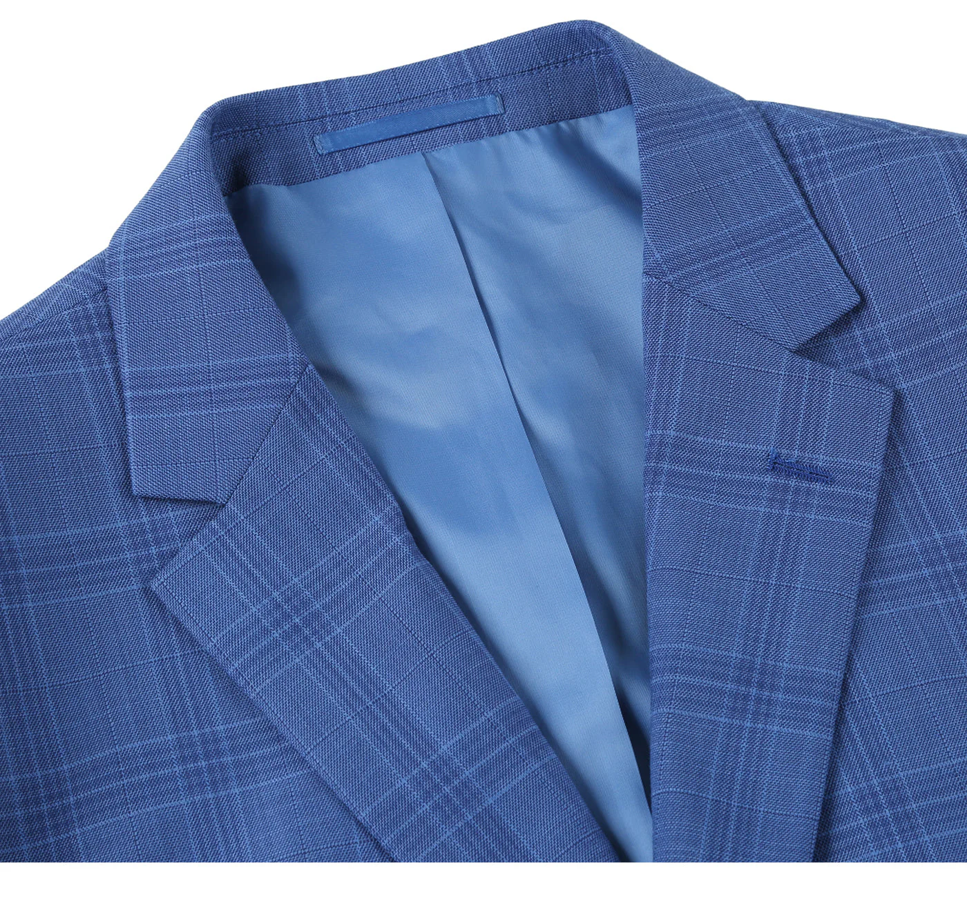 293-10 Men's 2-Piece Slim Fit Windowpane Check Dress Stretch Suit - Image 5