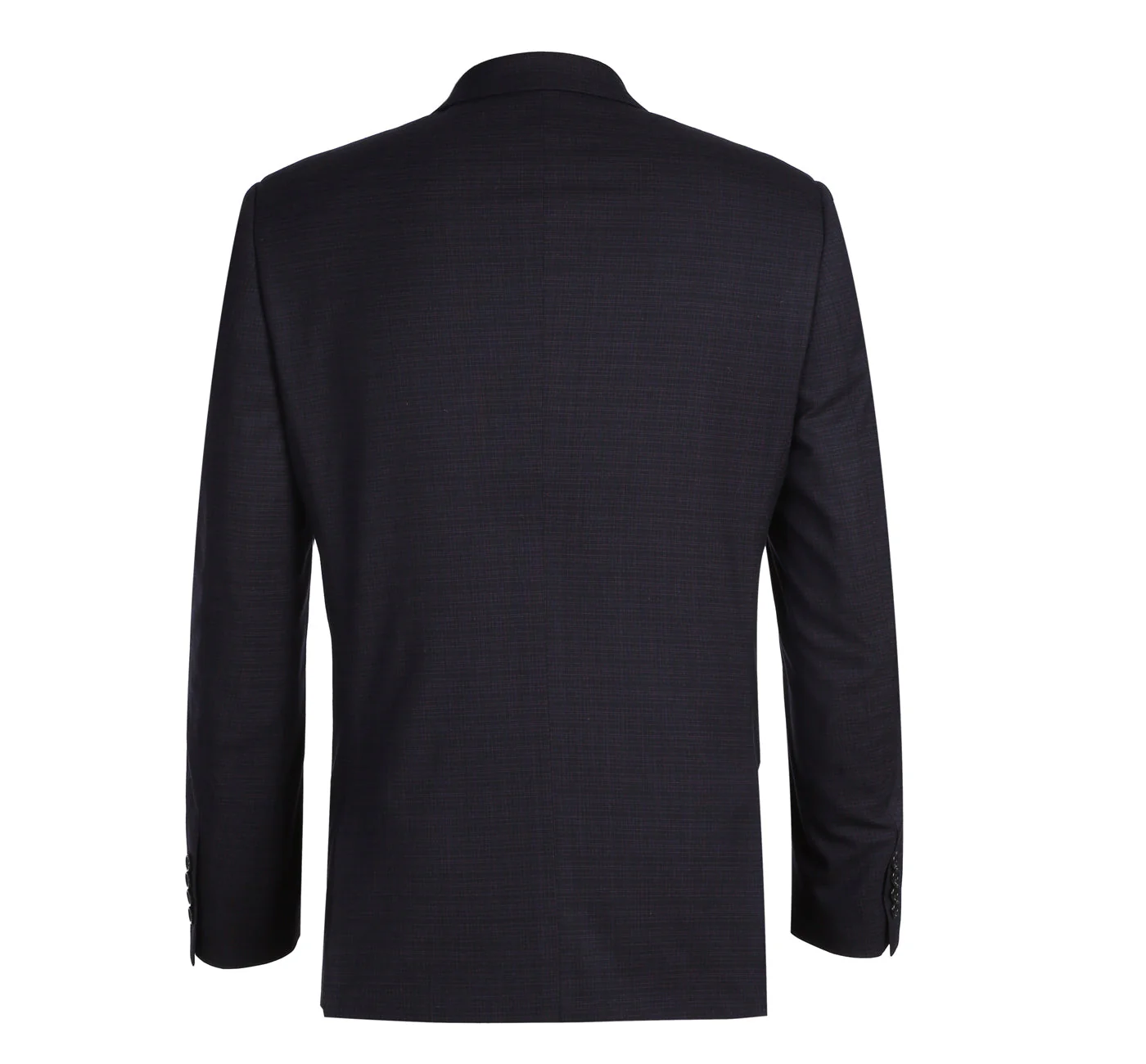 293-13 Men's Classic Fit Single Breasted Black Micro Check Notch Lapel Suits - Image 3